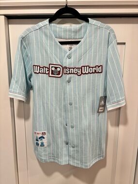 NWT Walt Disney World Pinstripe Baseball Jersey Size XS